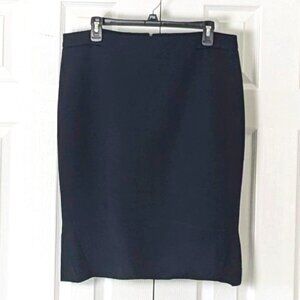 MANRICO CASHMERE Women's Pencil Skirt  Size L  Navy  NWOT